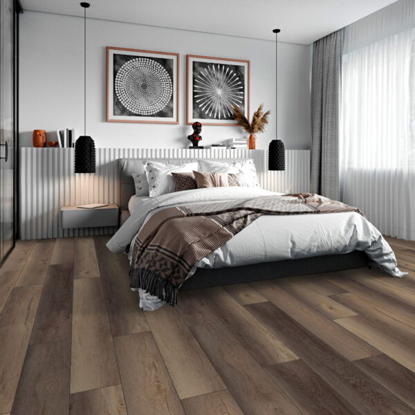 Дуб Гнарренбург коричневый · D81002 — в интерьере