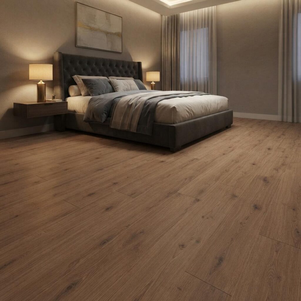Norfolk Oak Bronze · D80622 в интерьере: Спальня