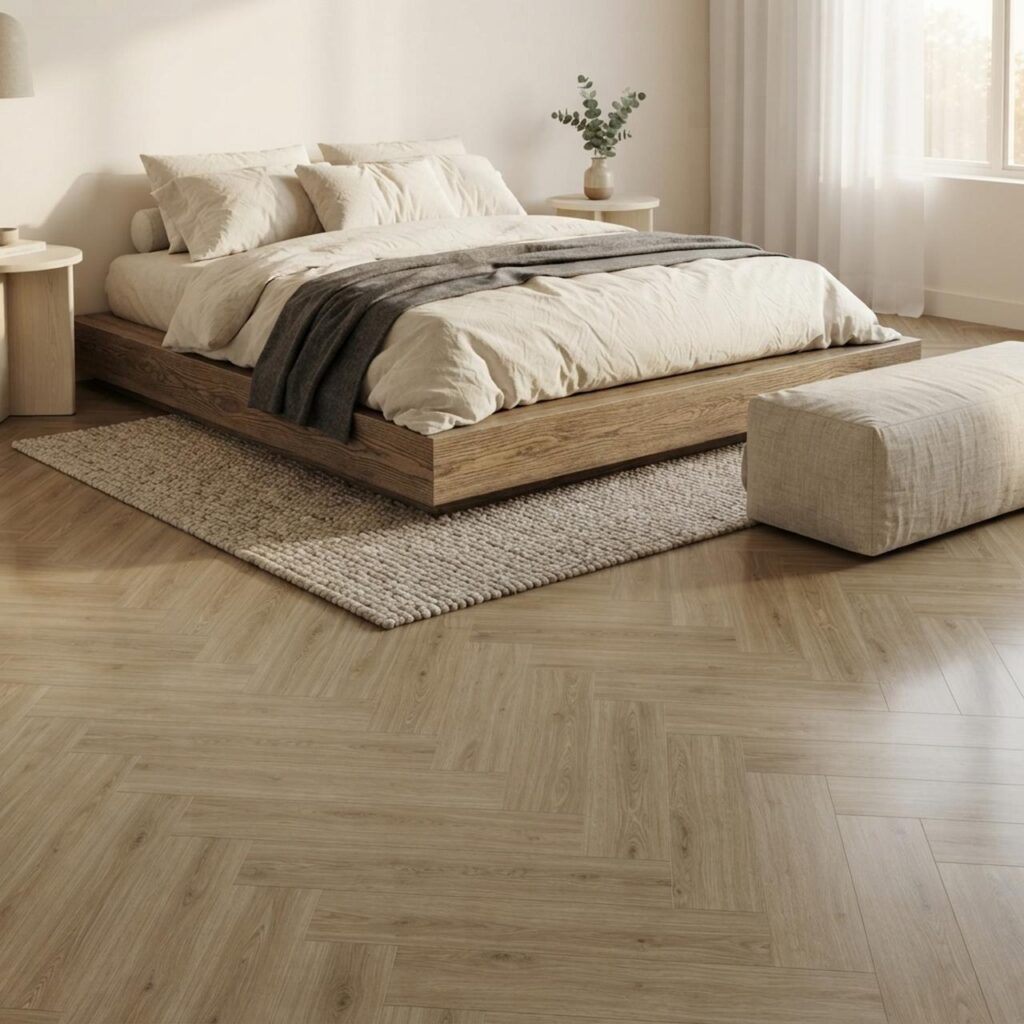 Tuscon Oak HB · P6001-HB в интерьере: Спальня