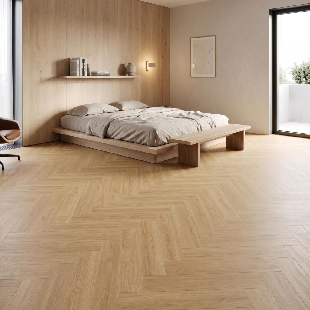 Nature Oak HB · P6004-HB в интерьере: Спальня