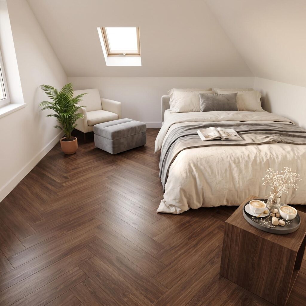 Marrone Oak HB · P6005-HB в интерьере: Спальня
