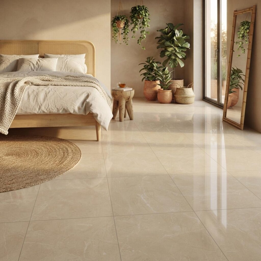 Botticino Classico Light · D2911 в интерьере: Спальня