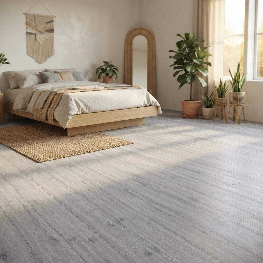 Ice Oak · P1007 в интерьере: Спальня