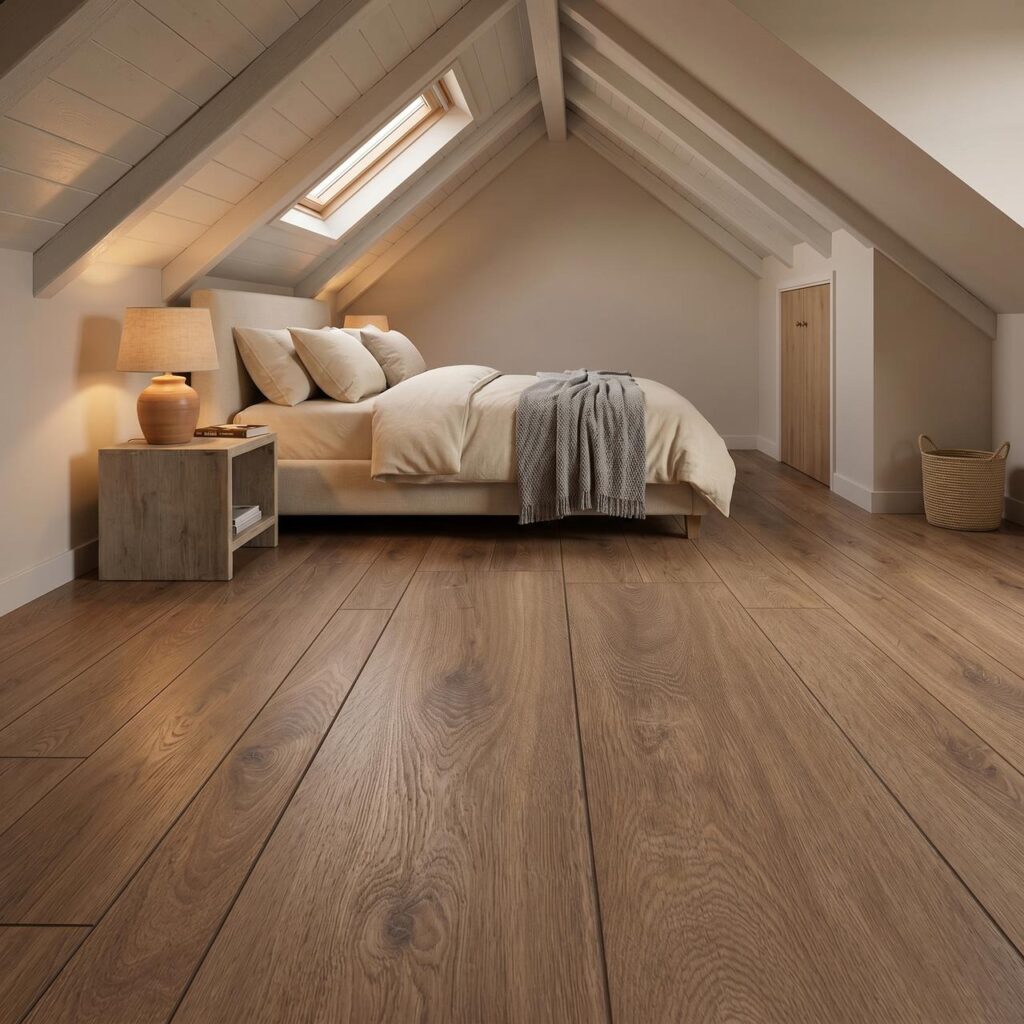 Дуб Престиж натуральный · D4166-AA в интерьере: Спальня