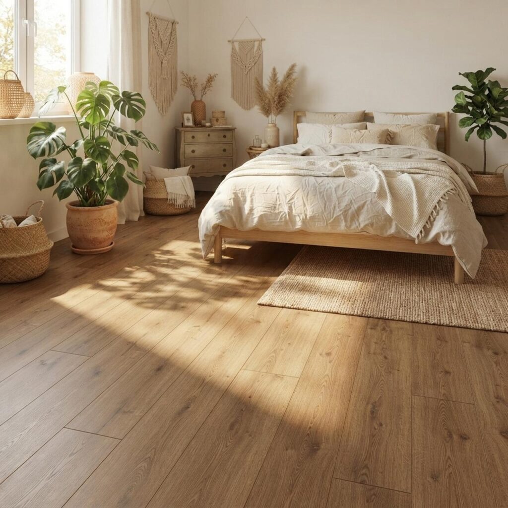 Horizont Oak Light · D49522 в интерьере: Спальня