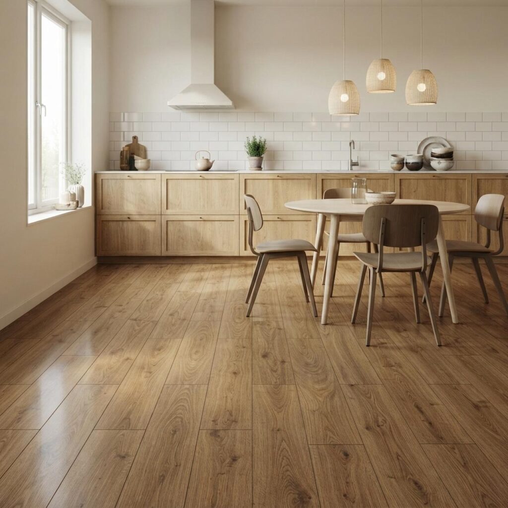 Дуб Эверест бронза · D3077 в интерьере: Кухня