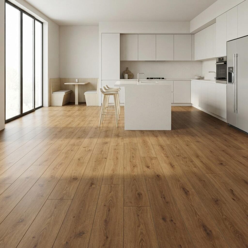 Harvest Oak Beige · D81672 в интерьере: Кухня