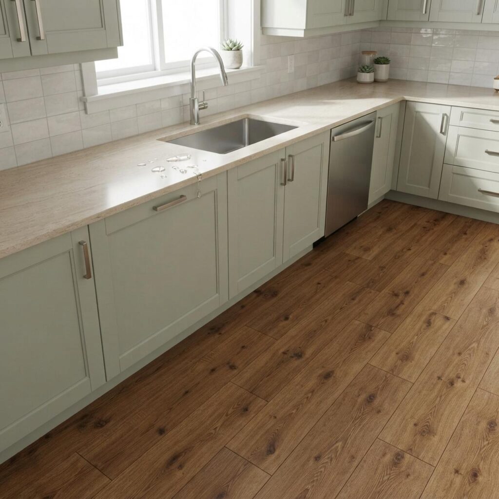 Harvest Oak Sand · D81682 в интерьере: Кухня