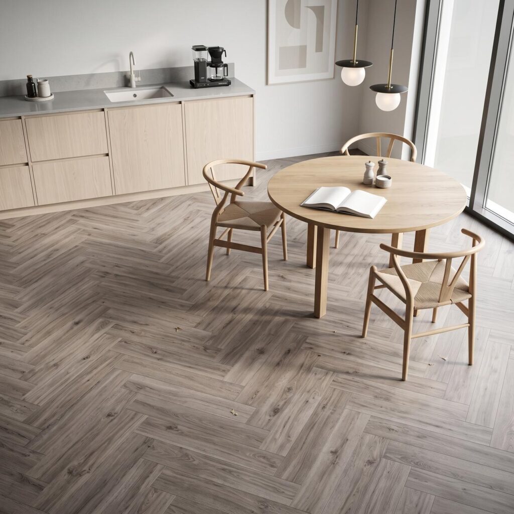 Aspen Oak HB · P1002-HB в интерьере: Кухня