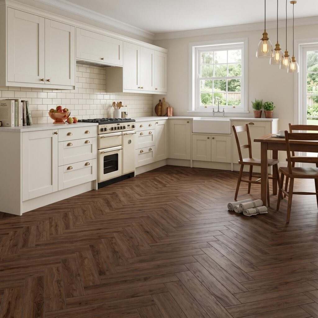 Portland Oak HB · P1005-HB в интерьере: Кухня
