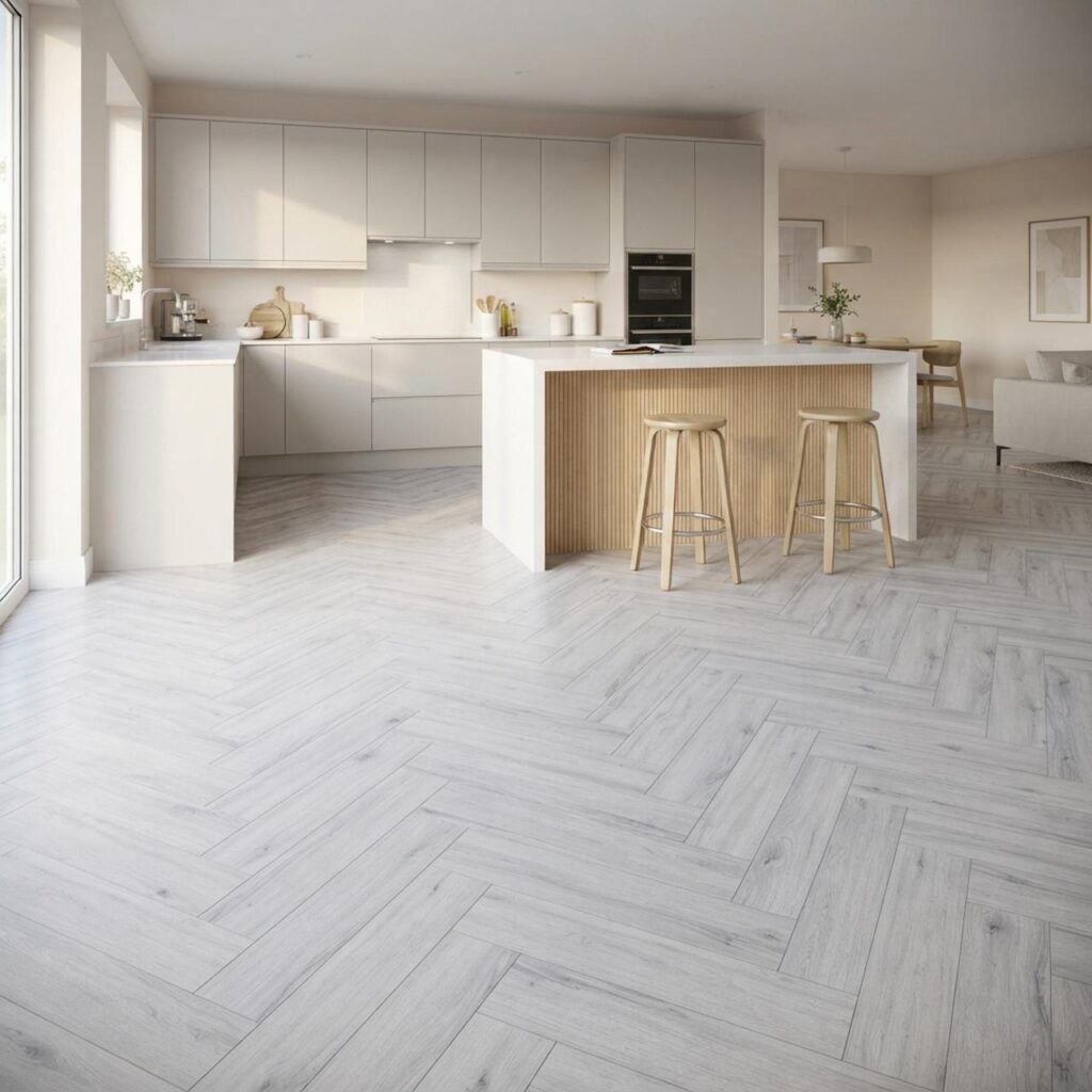 Ice Oak HB · P1007-HB в интерьере: Кухня