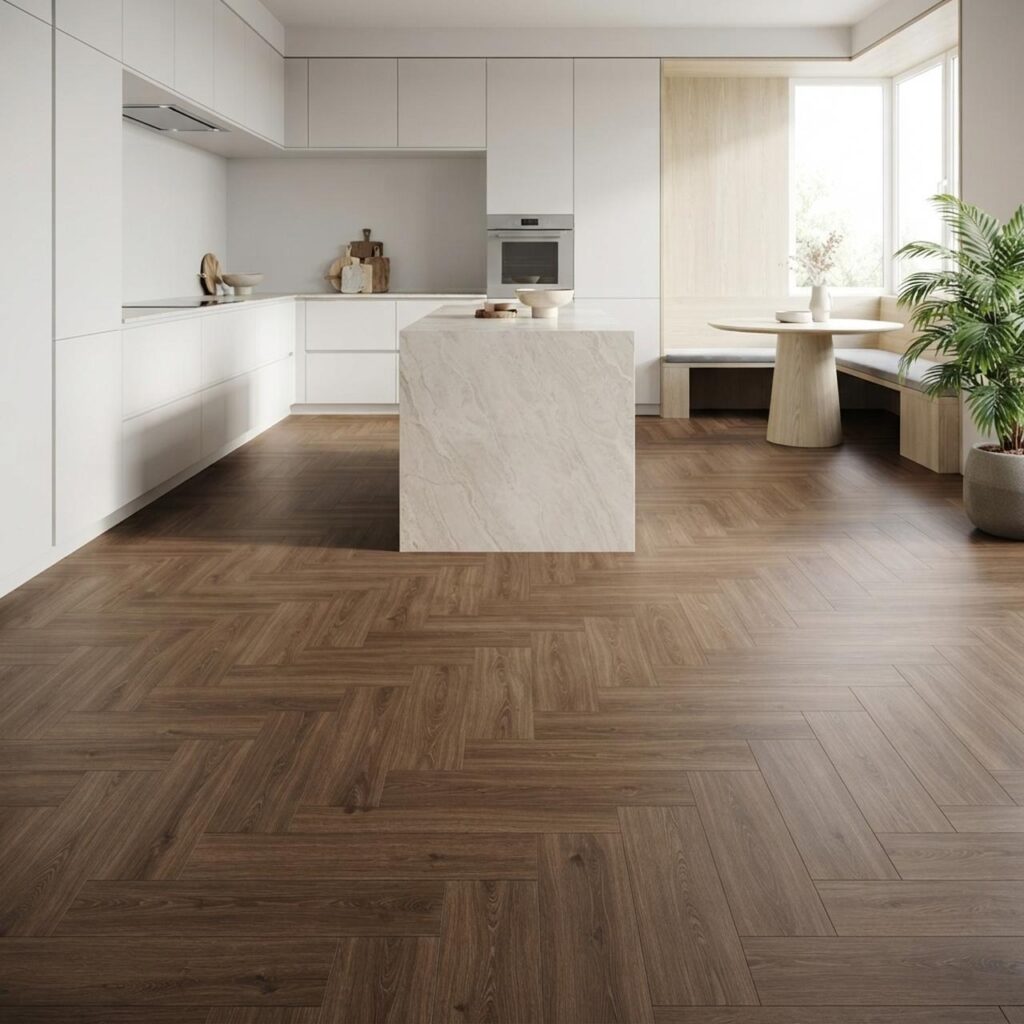 Marrone Oak HB · P6005-HB в интерьере: Кухня