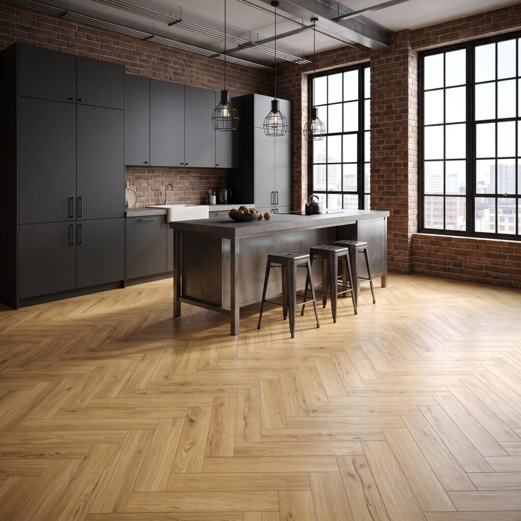 Honey Oak HB · P7001-HB в интерьере: Кухня