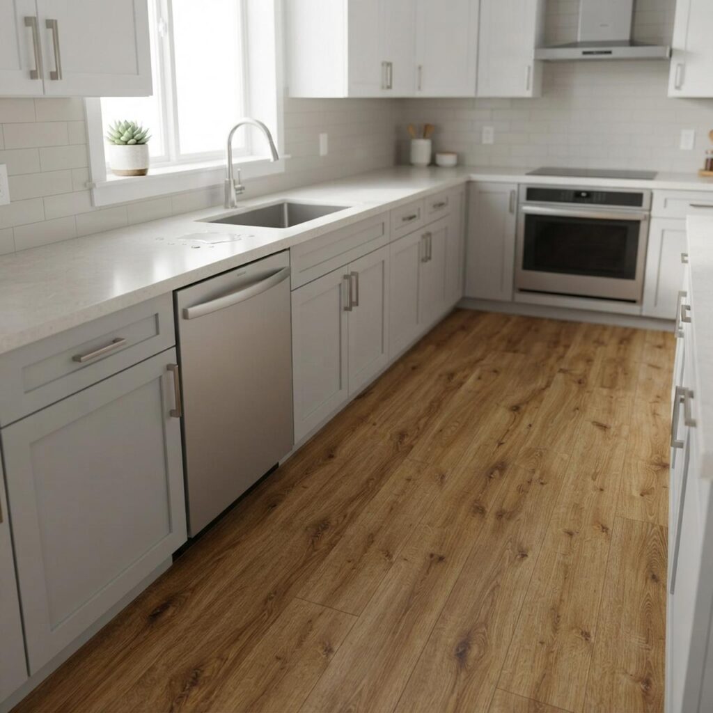 Riley Oak · P1004 в интерьере: Кухня