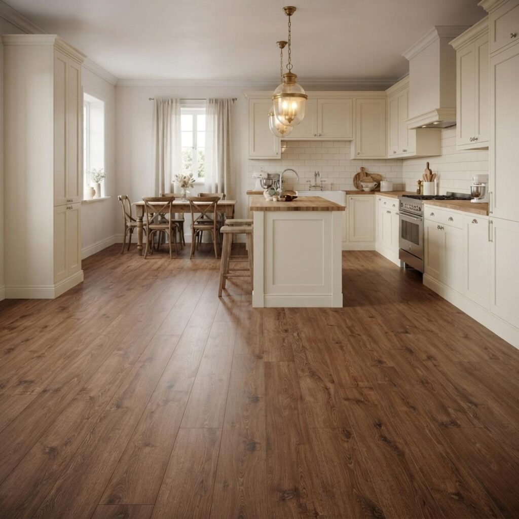 Portland Oak · P1005 в интерьере: Кухня