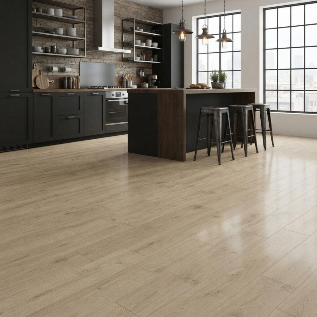 Horizon Oak Creme · D41182 в интерьере: Кухня