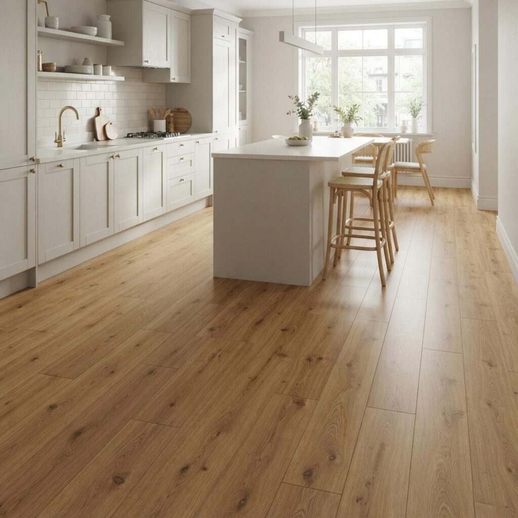 Horizont Oak Light · D49522 в интерьере: Кухня