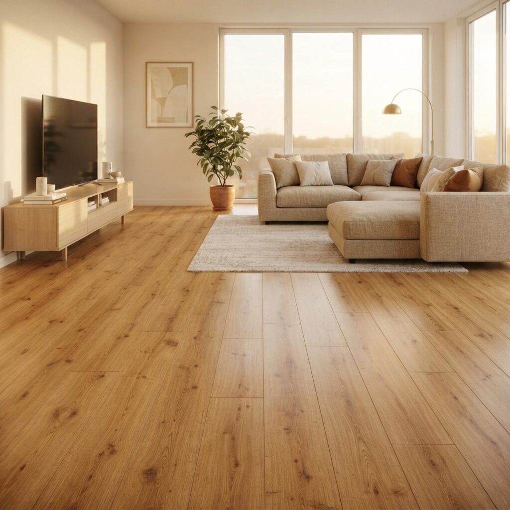 Mountain Oak Gold · D41612 в интерьере: Гостиная