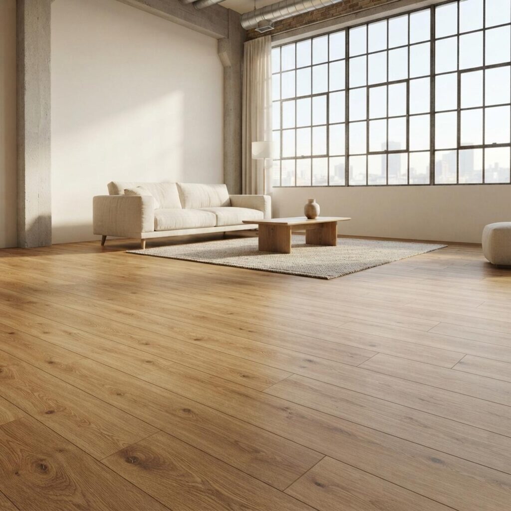 Harvest Oak Beige · D81672 в интерьере: Гостиная
