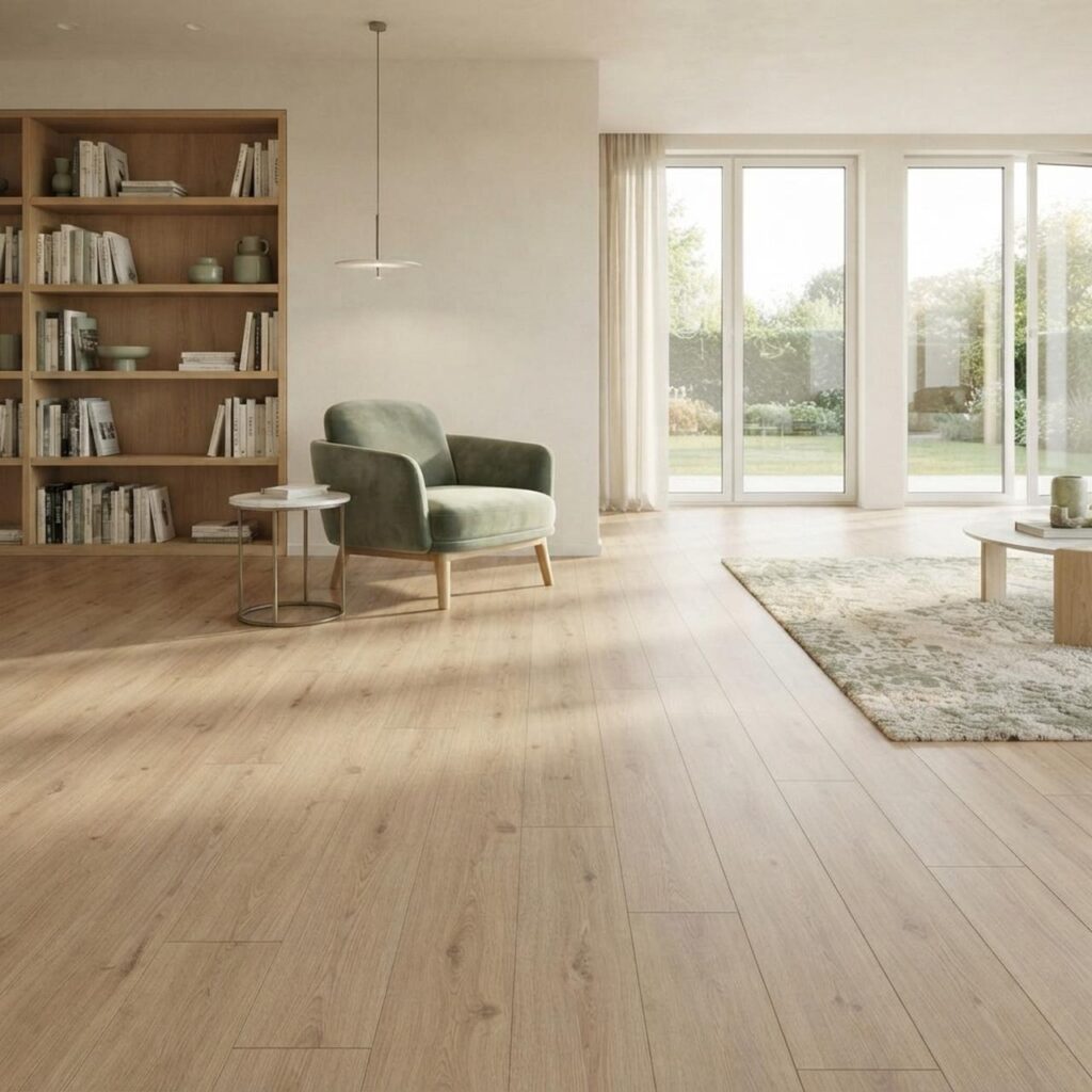 Norfolk Oak Beige · D80582 в интерьере: Гостиная