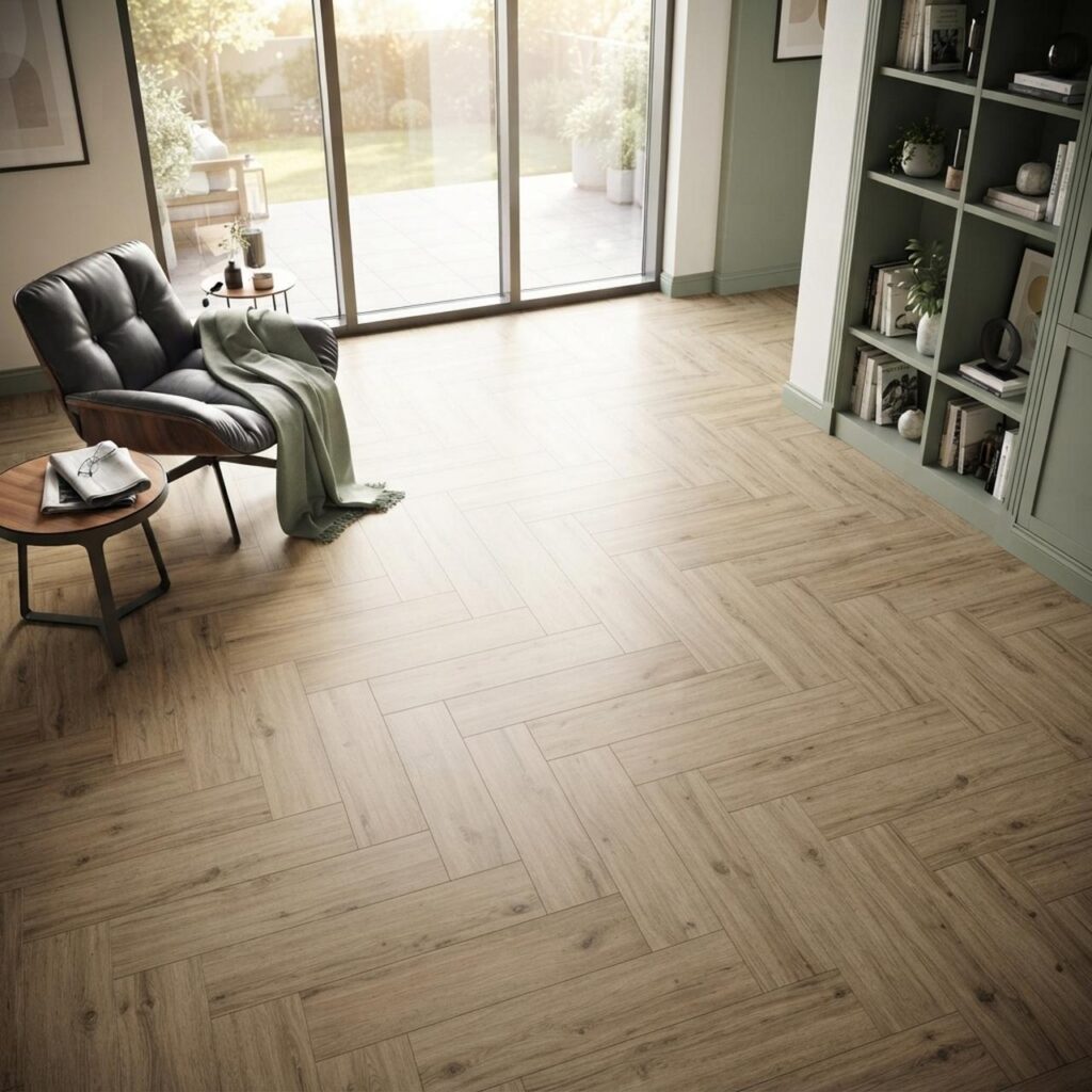 Dillon Oak HB · P1001-HB в интерьере: Гостиная