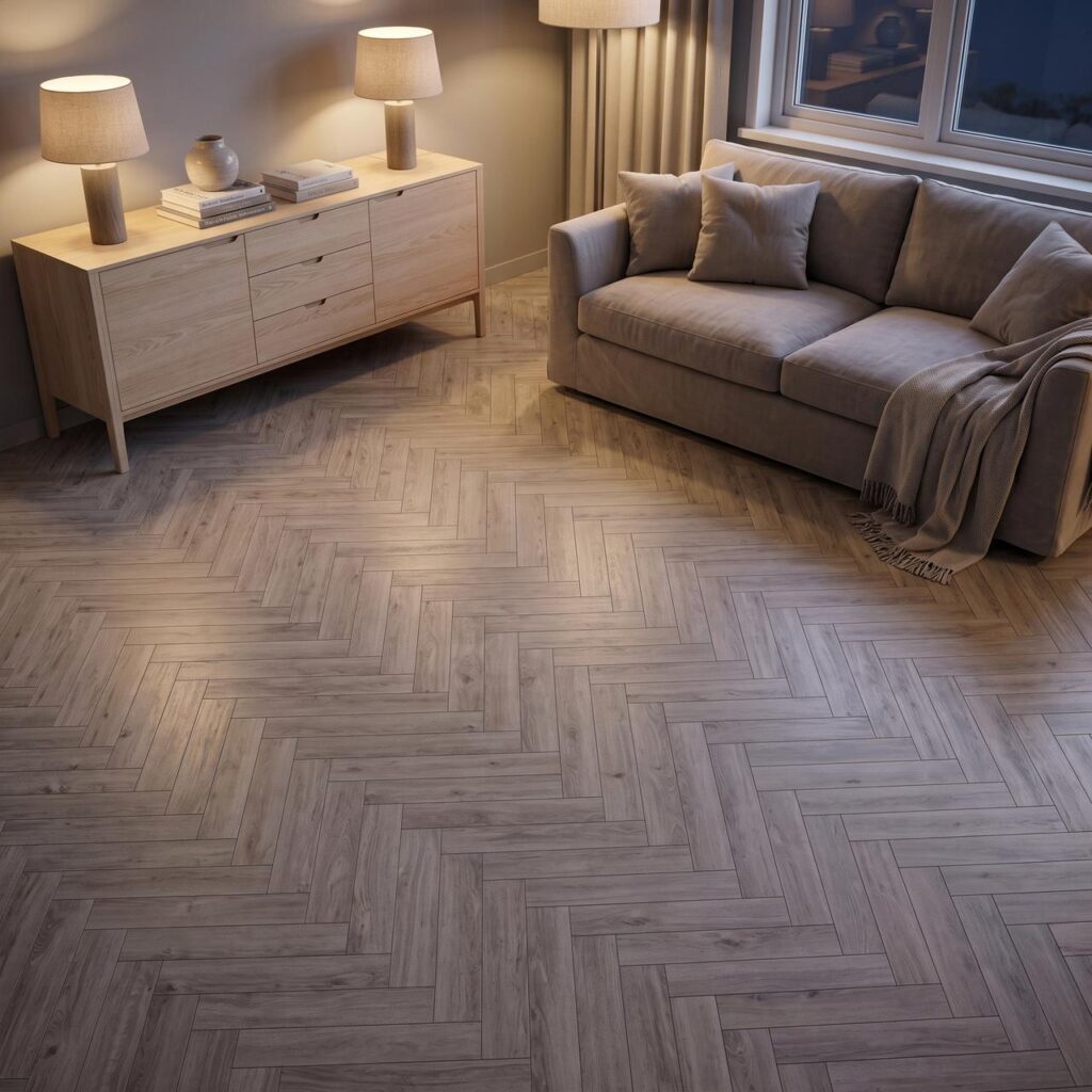 Aspen Oak HB · P1002-HB в интерьере: Гостиная