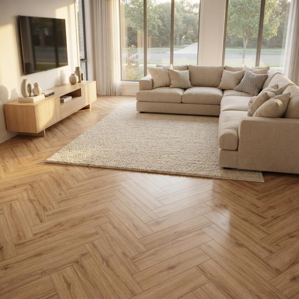 Vail Oak HB · P1003-HB в интерьере: Гостиная