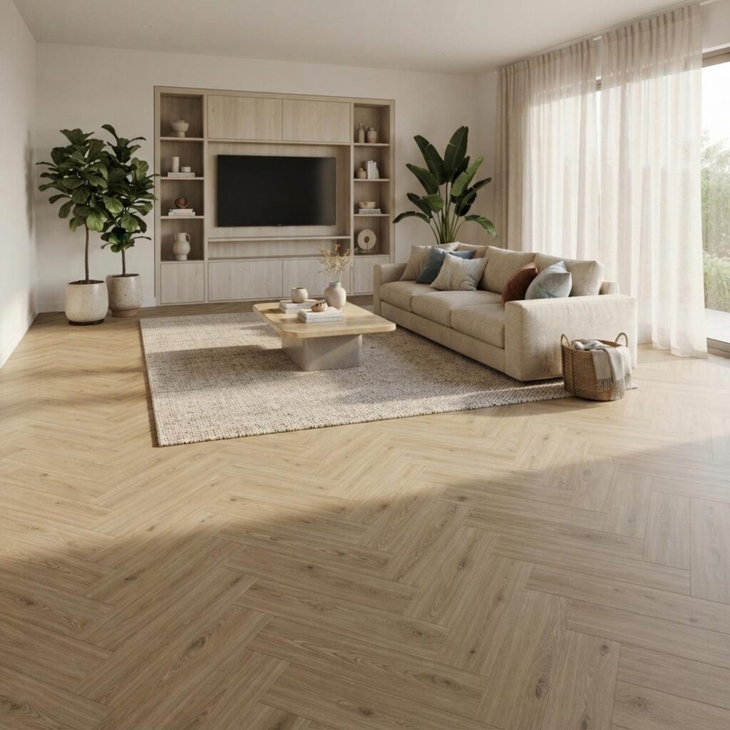 Tuscon Oak HB · P6001-HB в интерьере: Гостиная