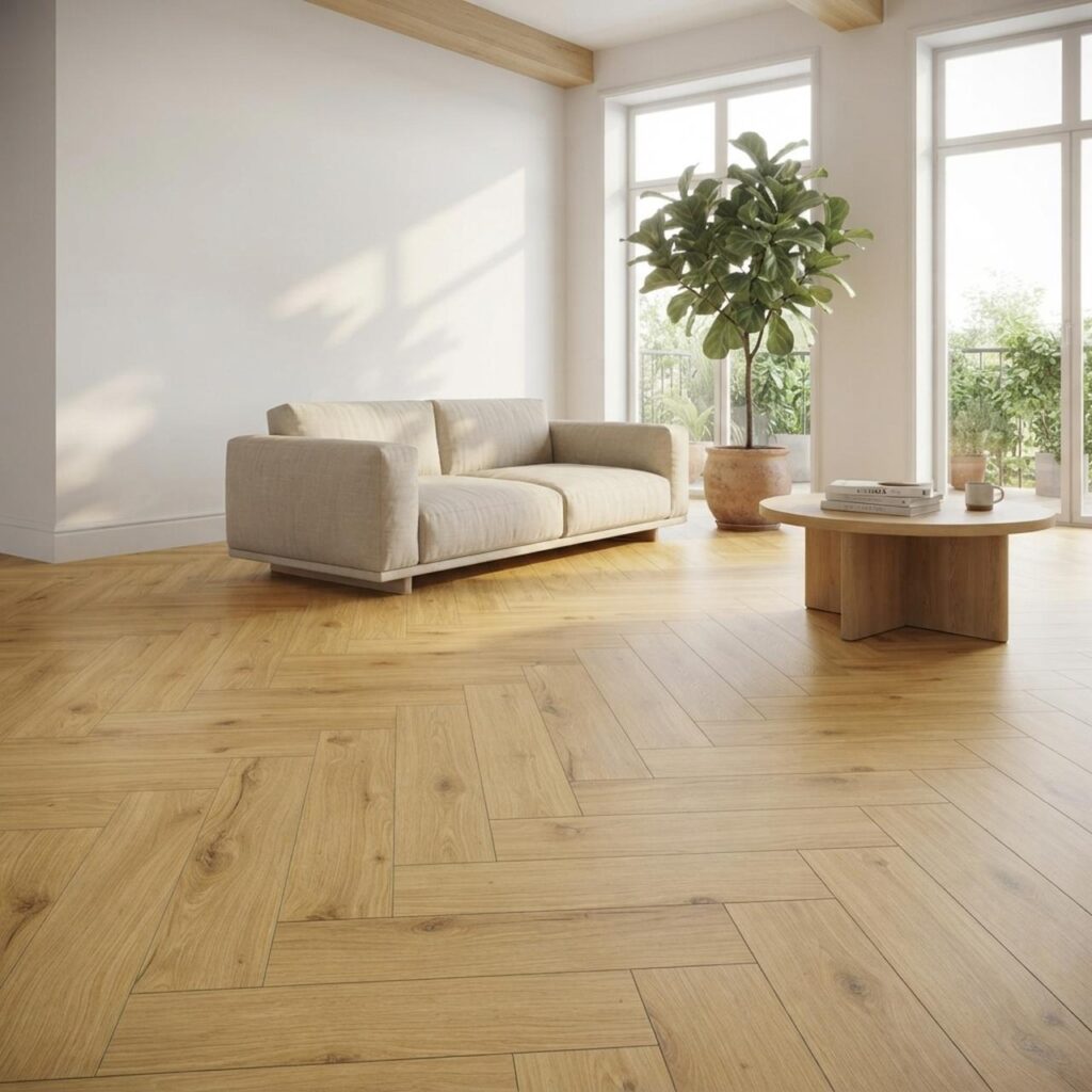 Honey Oak HB · P7001-HB в интерьере: Гостиная