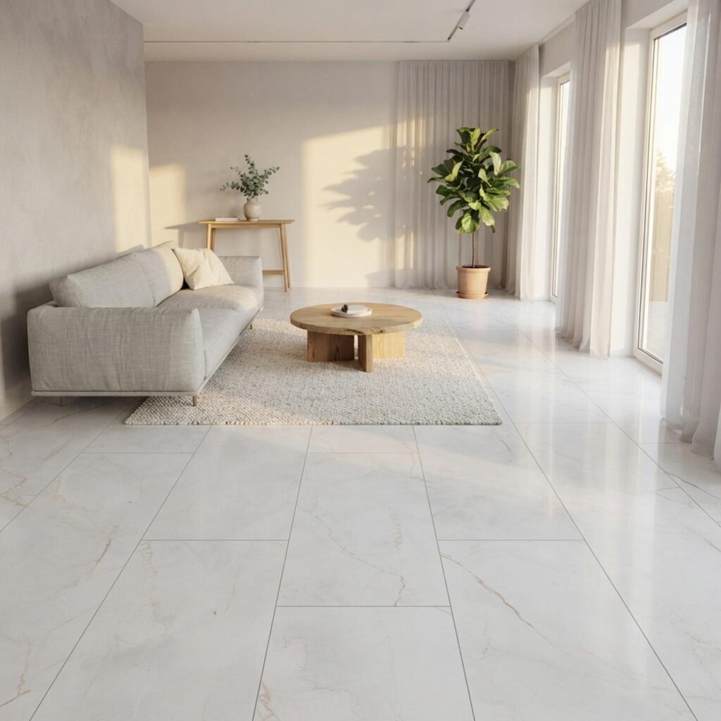 Marmorata Chiara · Q1004 в интерьере: Гостиная