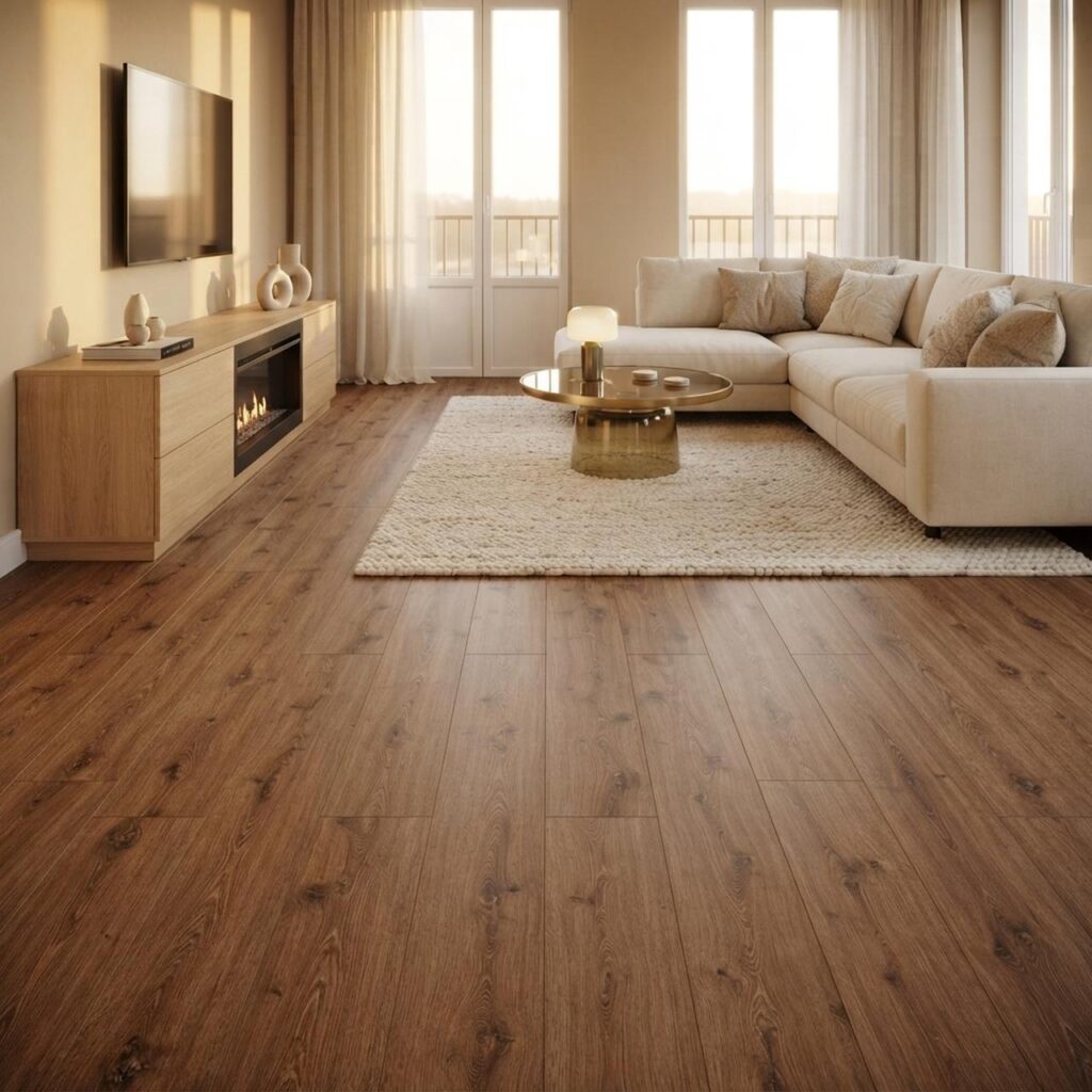 Portland Oak · P1005 в интерьере: Гостиная