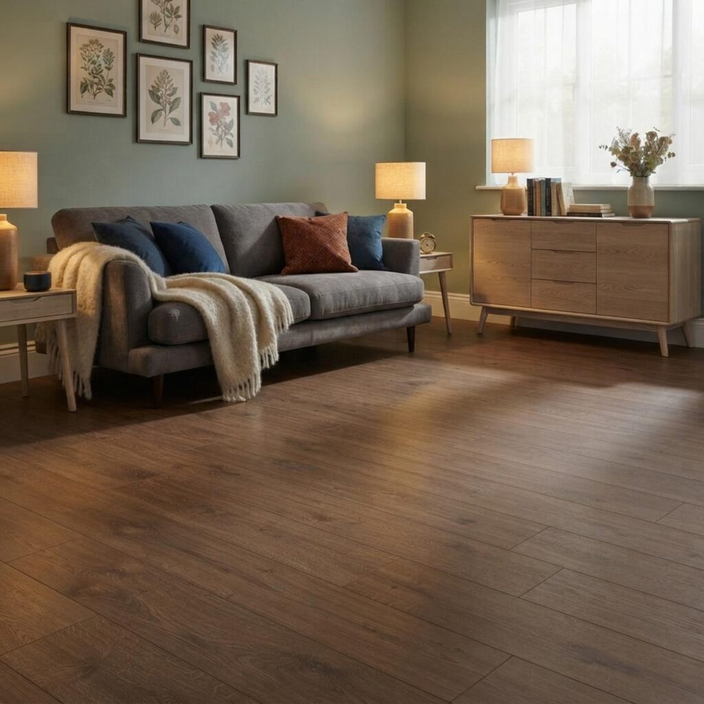 Horizon Oak Coffee · D41172 в интерьере: Гостиная