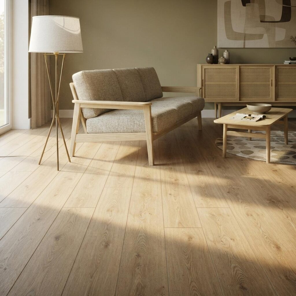 Horizont Oak Light · D49522 в интерьере: Гостиная