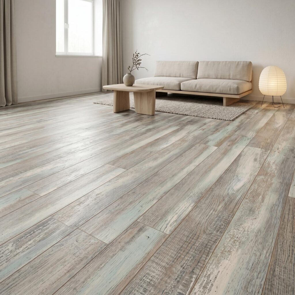 Дуб Хелла · D4754-AA в интерьере: Гостиная