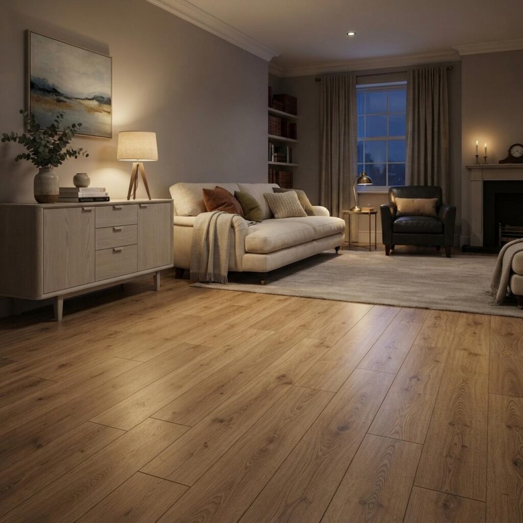 Makro Oak Gold · D41632 в интерьере: Гостиная