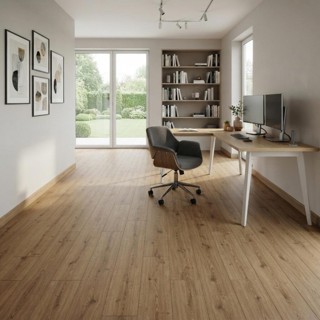 Harvest Oak Beige · D81672 в интерьере: Кабинет