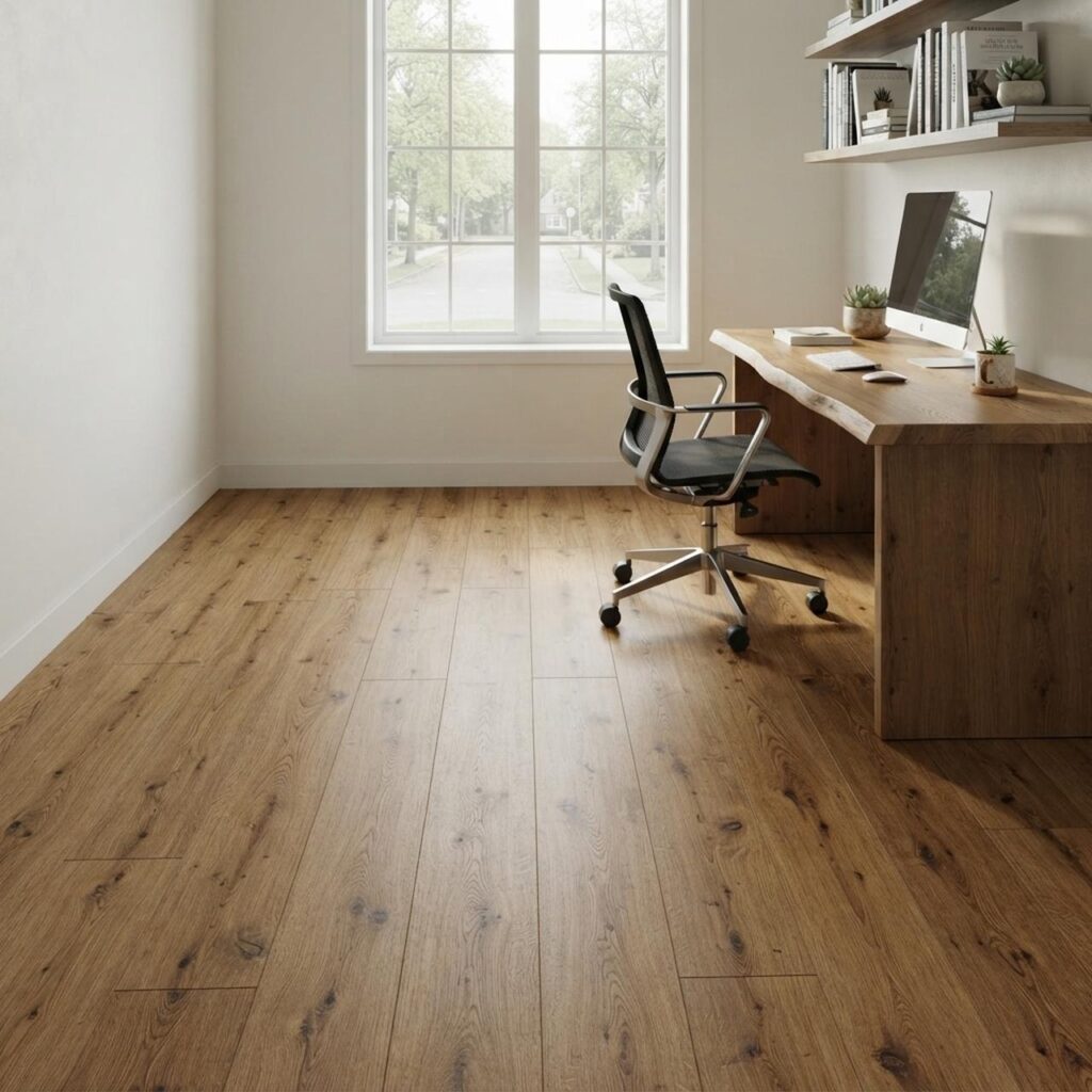 Harvest Oak Brown · D81662 в интерьере: Кабинет