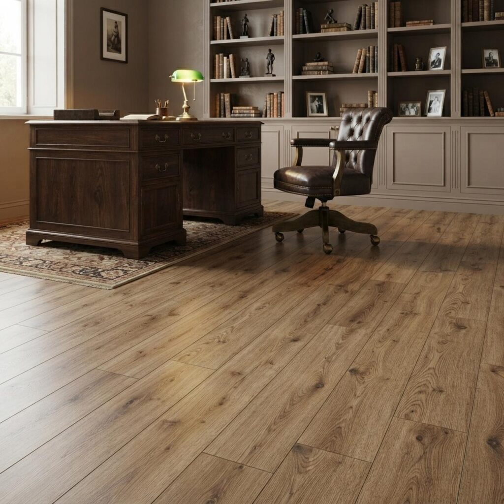 Harvest Oak Sand · D81682 в интерьере: Кабинет