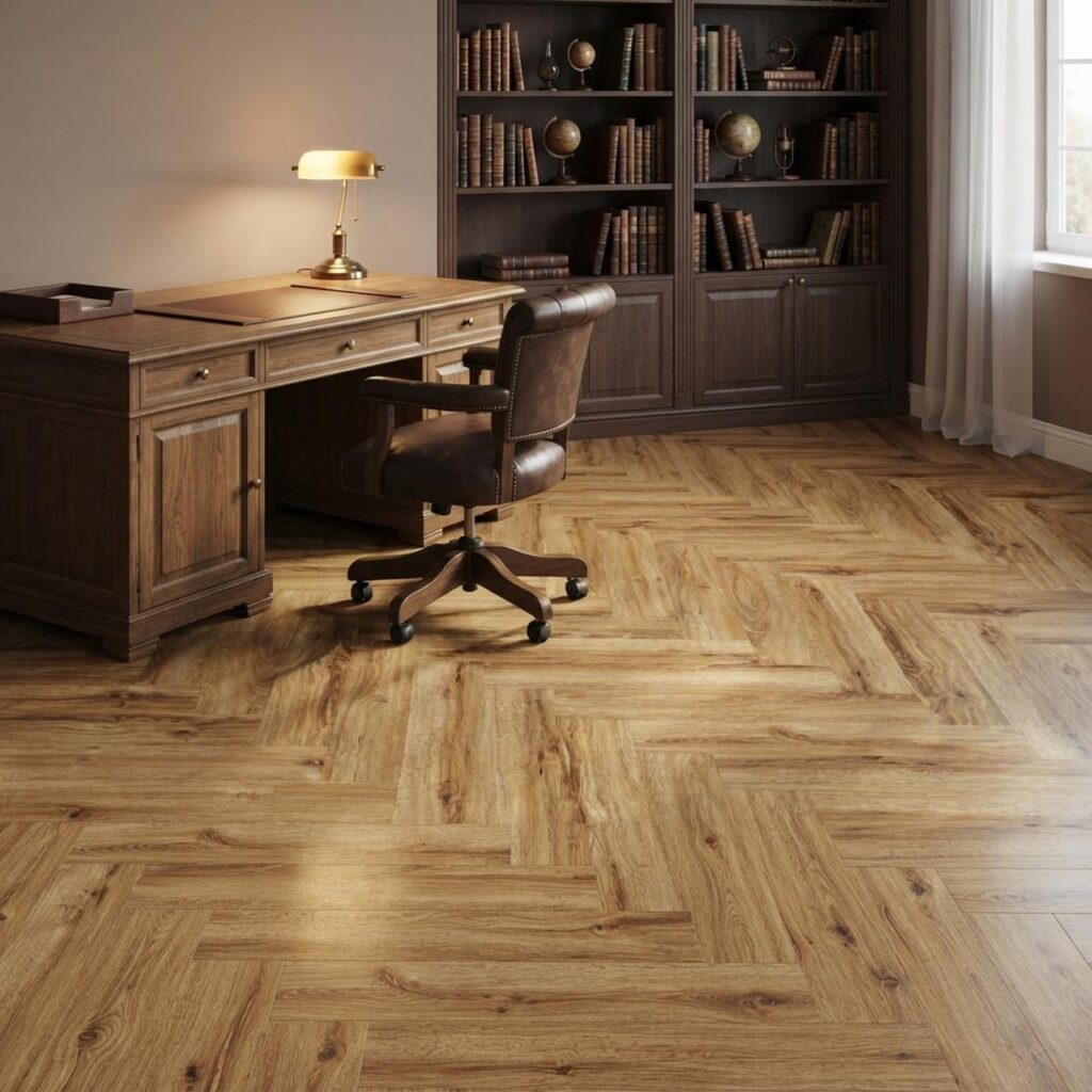 Riley Oak HB · P1004-HB в интерьере: Кабинет