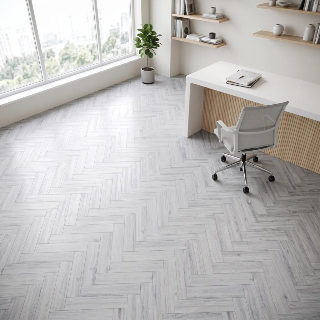 Ice Oak HB · P1007-HB в интерьере: Кабинет