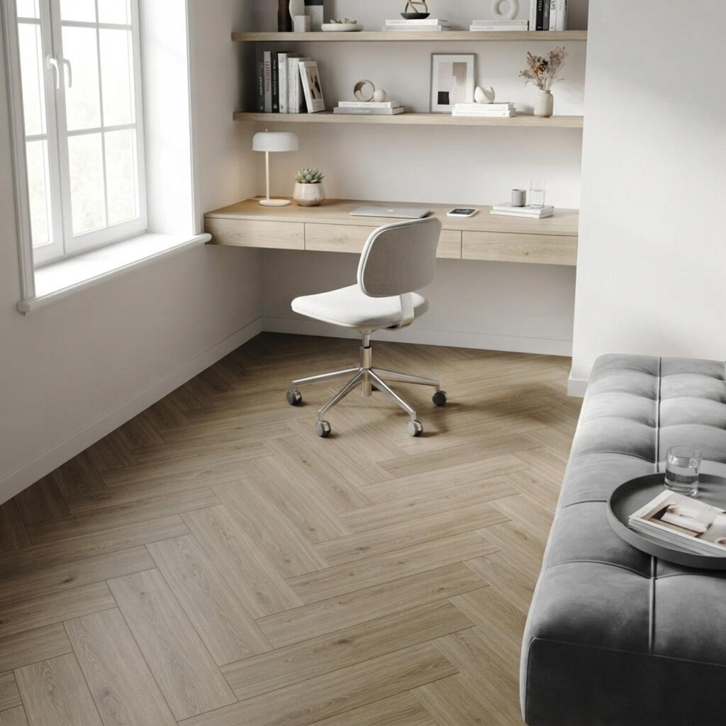 York Oak HB · P6002-HB в интерьере: Кабинет