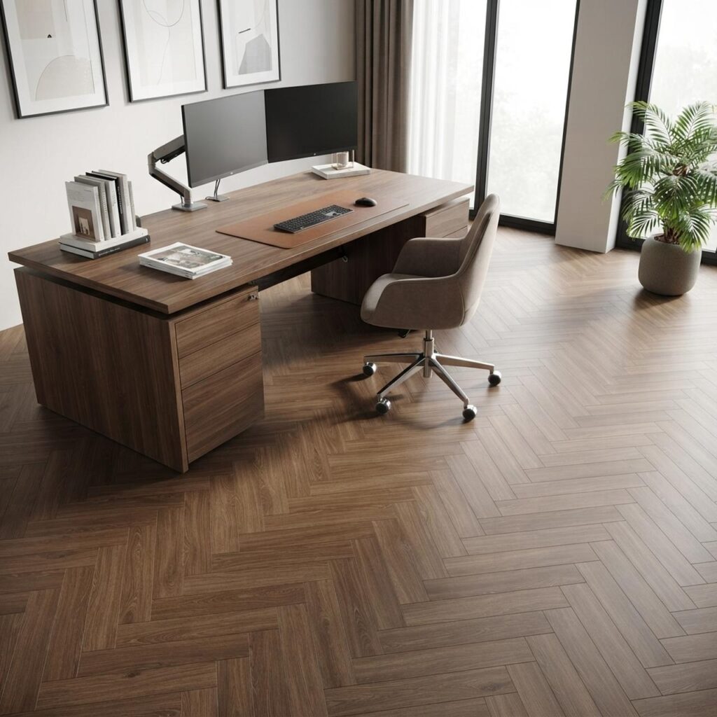 Marrone Oak HB · P6005-HB в интерьере: Кабинет