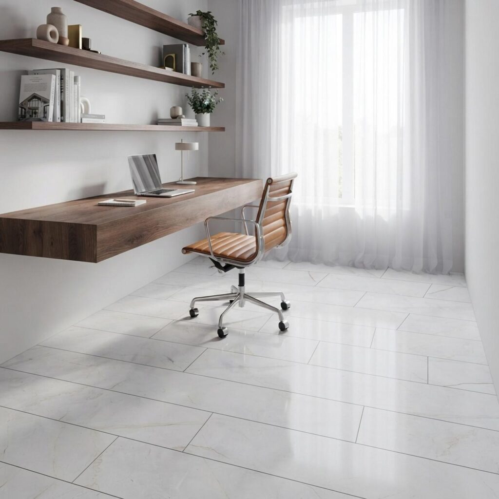 Marmorata Chiara · Q1004 в интерьере: Кабинет