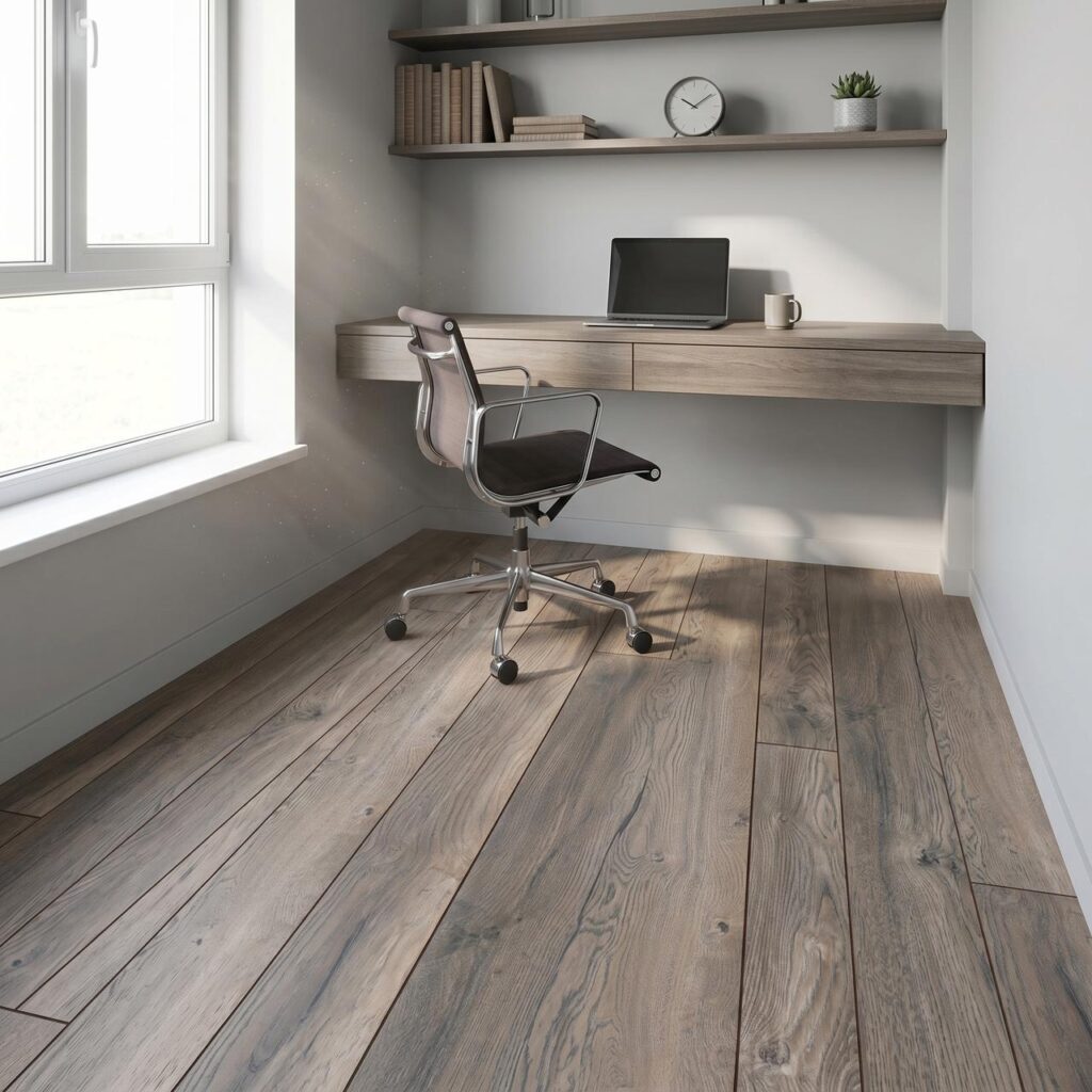 Дуб Портовый серый · D3572-EXP в интерьере: Кабинет
