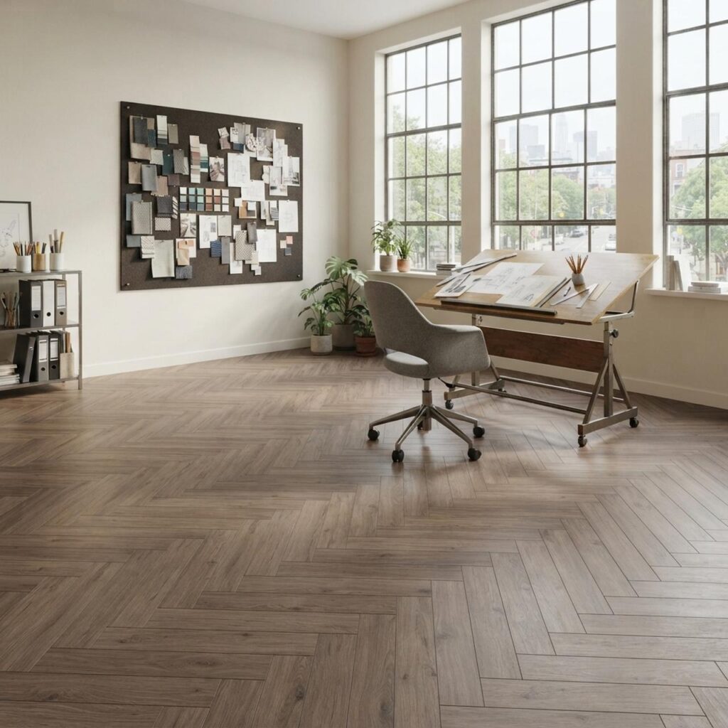 Дуб Феррара · D3860 в интерьере: Кабинет