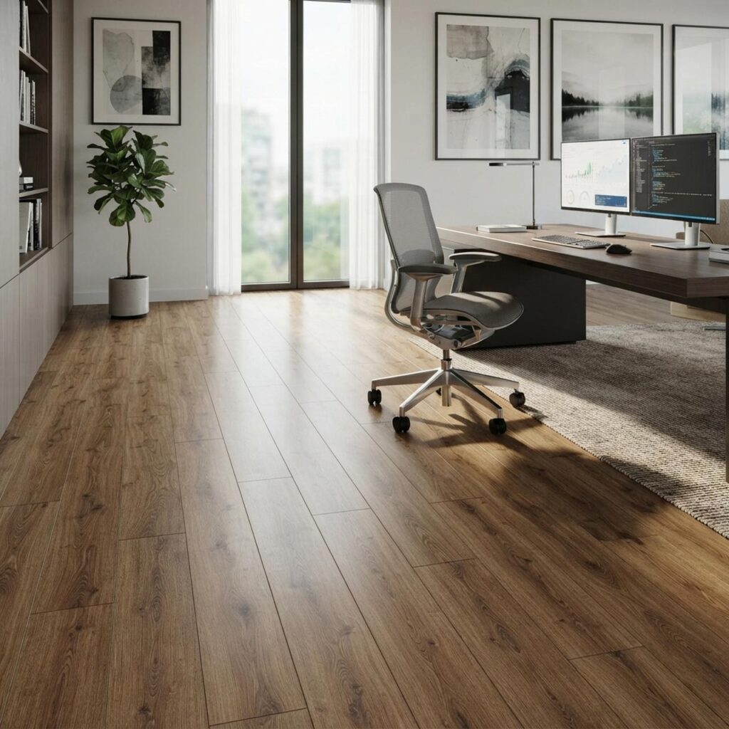 Makro Oak Silver · D41642 в интерьере: Кабинет
