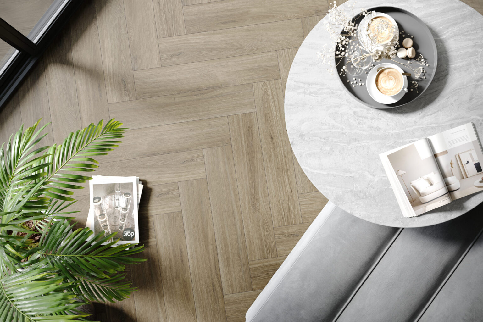 P6002 York Oak HB — кварцвинил The Floor Herringbone